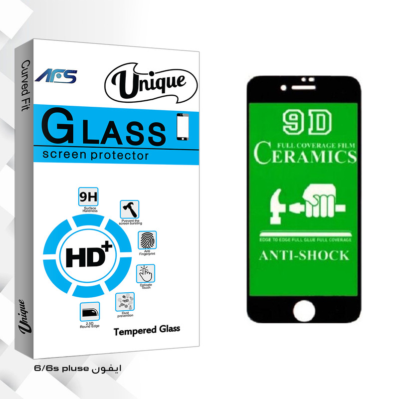محافظ صفحه نمایش ای اف اس مدل Unique Glass مناسب برای گوشی موبایل اپل iphone 6/6s plus