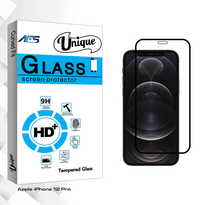 محافظ صفحه نمایش ای اف اس مدل Unique Glass مناسب برای گوشی موبایل اپل iPhone 12 Pro