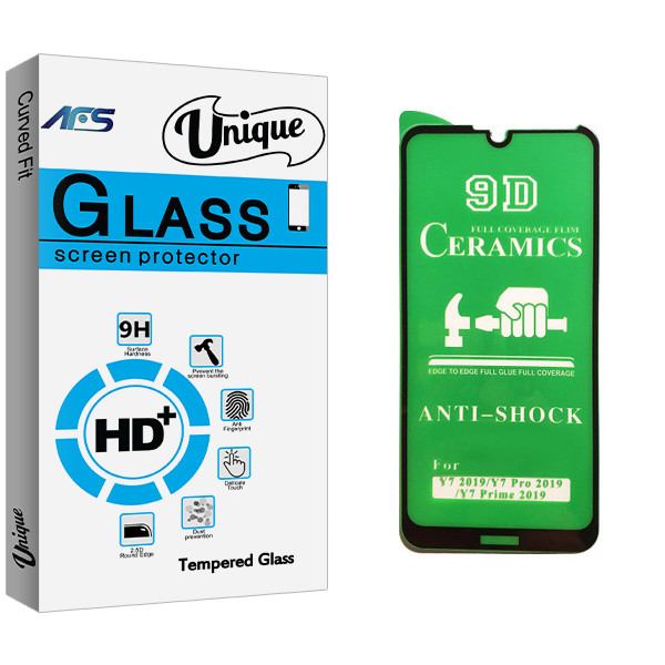 محافظ صفحه نمایش سرامیکی ای اف اس مدل Unique Glass مناسب برای گوشی موبایل هوآوی Y7 Prime 2019