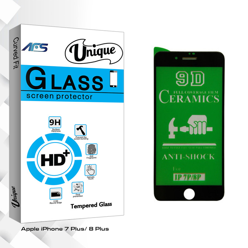 محافظ صفحه نمایش ای اف اس مدل Unique Glass مناسب برای گوشی موبایل اپل iphone 7 Plus/ 8 Plus