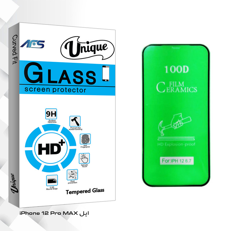 محافظ صفحه نمایش ای اف اس مدل Unique Glass مناسب برای گوشی موبایل اپل iPhone 12 Pro MAX