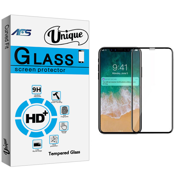 محافظ صفحه نمایش ای اف اس مدل Unique Glass مناسب برای گوشی موبایل اپل iphone X