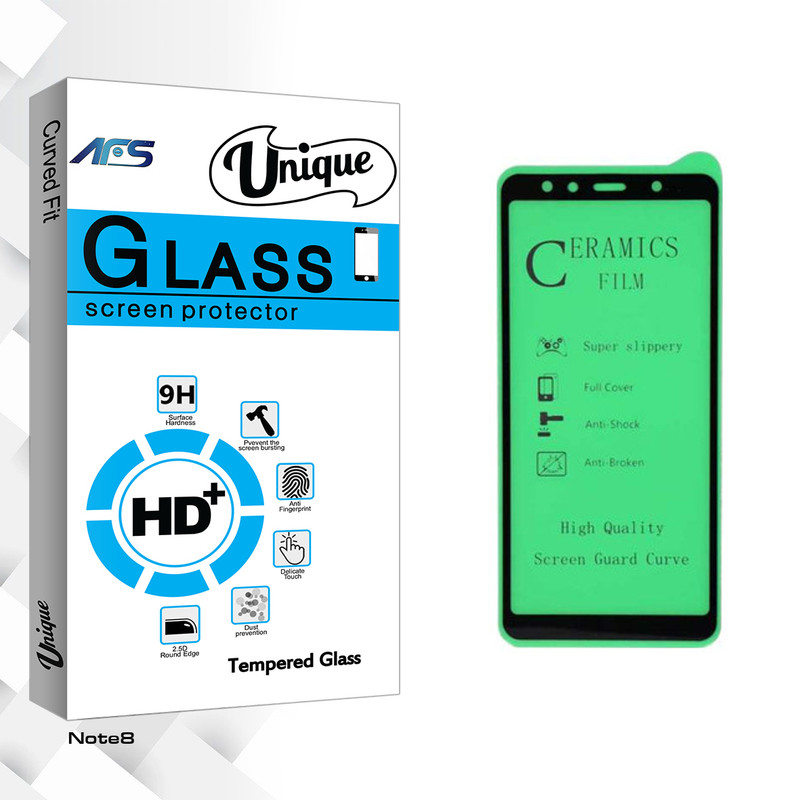 محافظ صفحه نمایش 9D ای اف اس مدل Unique Glass مناسب برای گوشی موبایل شیائومی redmi note8