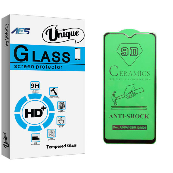 محافظ صفحه نمایش سرامیکی ای اف اس مدل Unique Glass مناسب برای گوشی موبایل سامسونگ Galaxy A10s