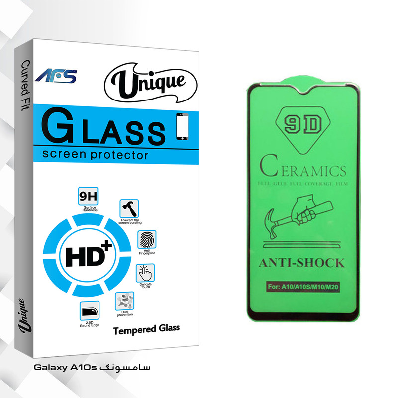 محافظ صفحه نمایش سرامیکی ای اف اس مدل Unique Glass مناسب برای گوشی موبایل سامسونگ Galaxy A10s