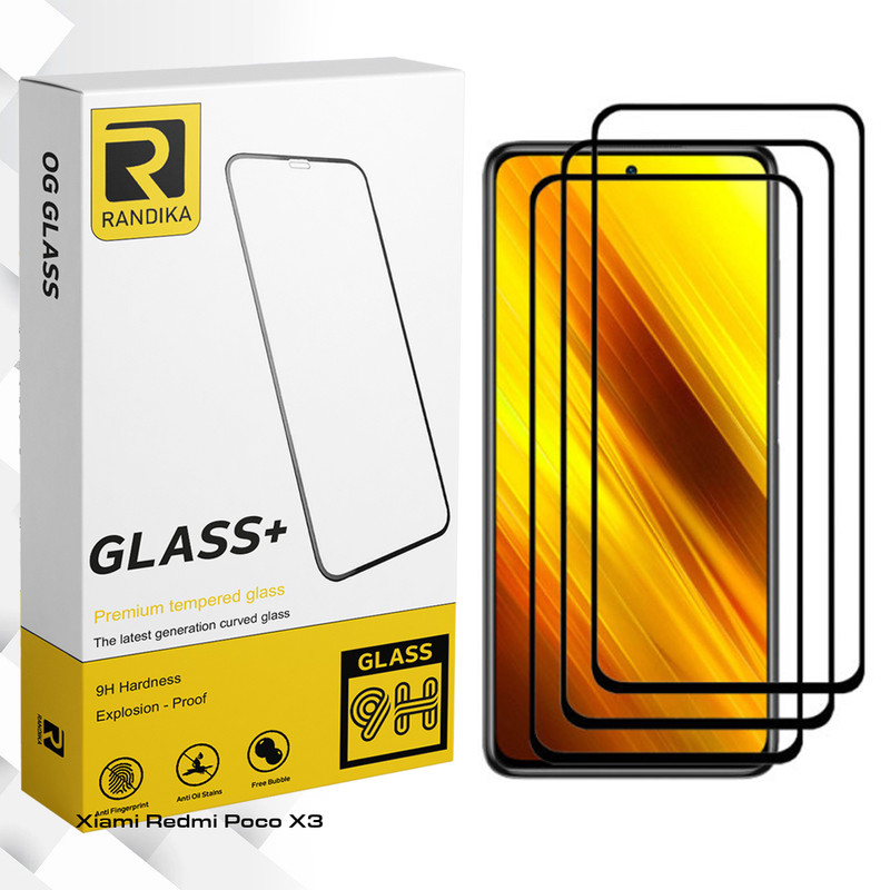 محافظ صفحه نمایش سرامیکی راندیکا مدل GLD مناسب برای گوشی موبایل شیائومی Redmi Poco X3 بسته سه عددی