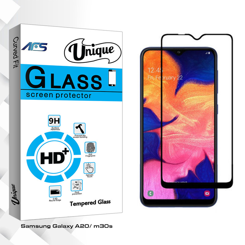 محافظ صفحه نمایش ای اف اس مدل Unique Glass مناسب برای گوشی موبایل سامسونگ Galaxy A20/ m30s