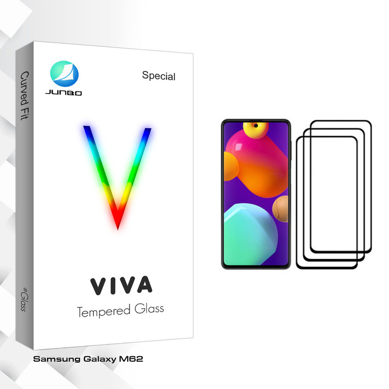 محافظ صفحه نمایش جانبو مدل Viva Glass مناسب برای گوشی موبایل سامسونگ Galaxy M62 بسته سه عددی