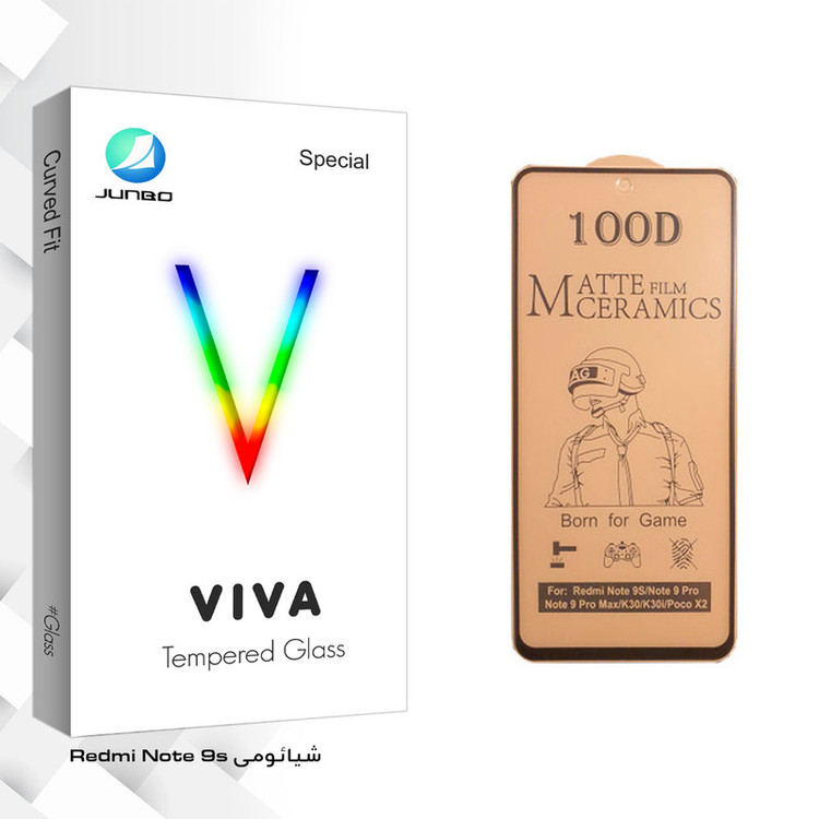 محافظ صفحه نمایش سرامیکی جانبو مدل Viva Glass مناسب برای گوشی موبایل شیائومی Redmi Note 9s