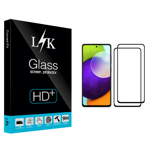 محافظ صفحه نمایش ال کی مدل +LITE مناسب برای گوشی موبایل سامسونگ Galaxy A52 بسته دو عددی