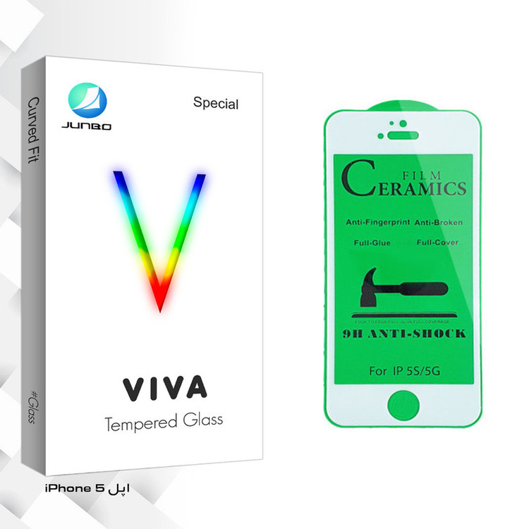 محافظ صفحه نمایش سرامیکی جانبو مدل Viva Glass مناسب برای گوشی موبایل اپل iPhone 5