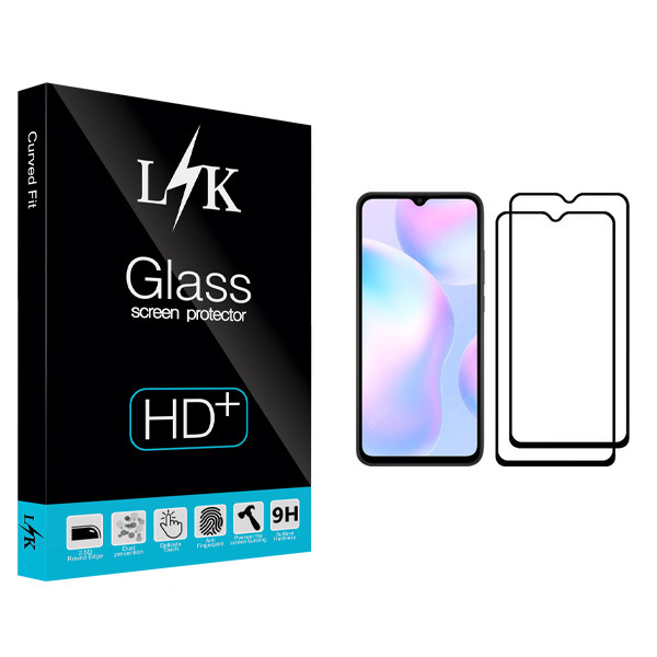 محافظ صفحه نمایش ال کی مدل +LITE مناسب برای گوشی موبایل شیائومی Redmi 9A بسته دو عددی