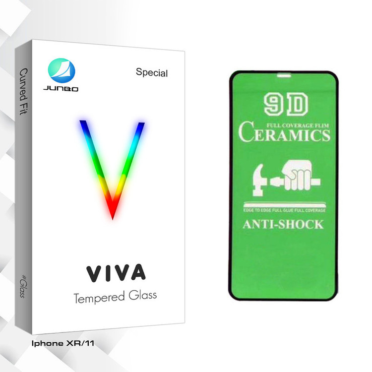 محافظ صفحه نمایش 9D جانبو مدل Viva Glass مناسب برای گوشی موبایل اپل Iphone XR/11