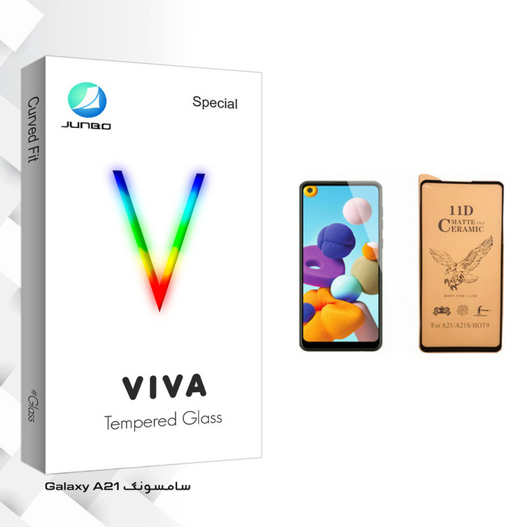 محافظ صفحه نمایش سرامیکی جانبو مدل Viva Glass مناسب برای گوشی موبایل سامسونگ Galaxy A21