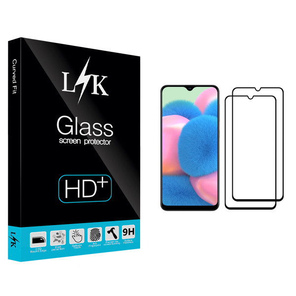 محافظ صفحه نمایش ال کی مدل +LITE مناسب برای گوشی موبایل سامسونگ Galaxy A30s بسته دو عددی