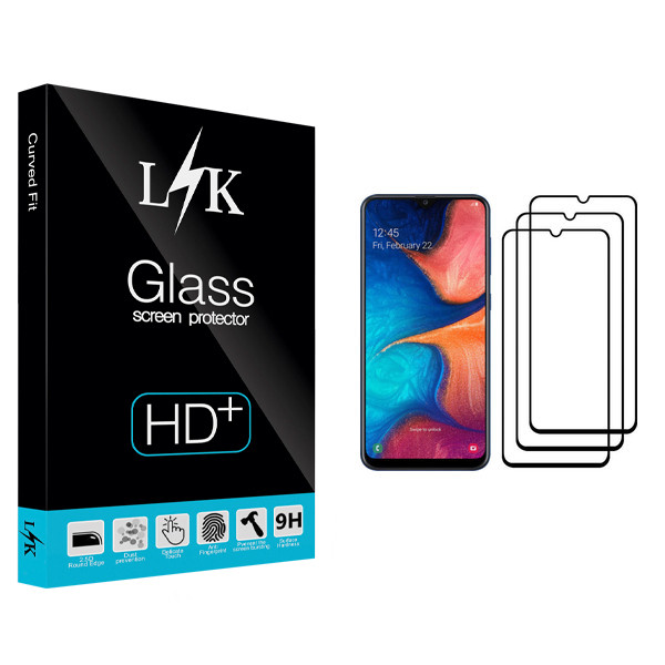 محافظ صفحه نمایش ال کی مدل +LITE مناسب برای گوشی موبایل سامسونگ Galaxy A20 بسته سه عددی