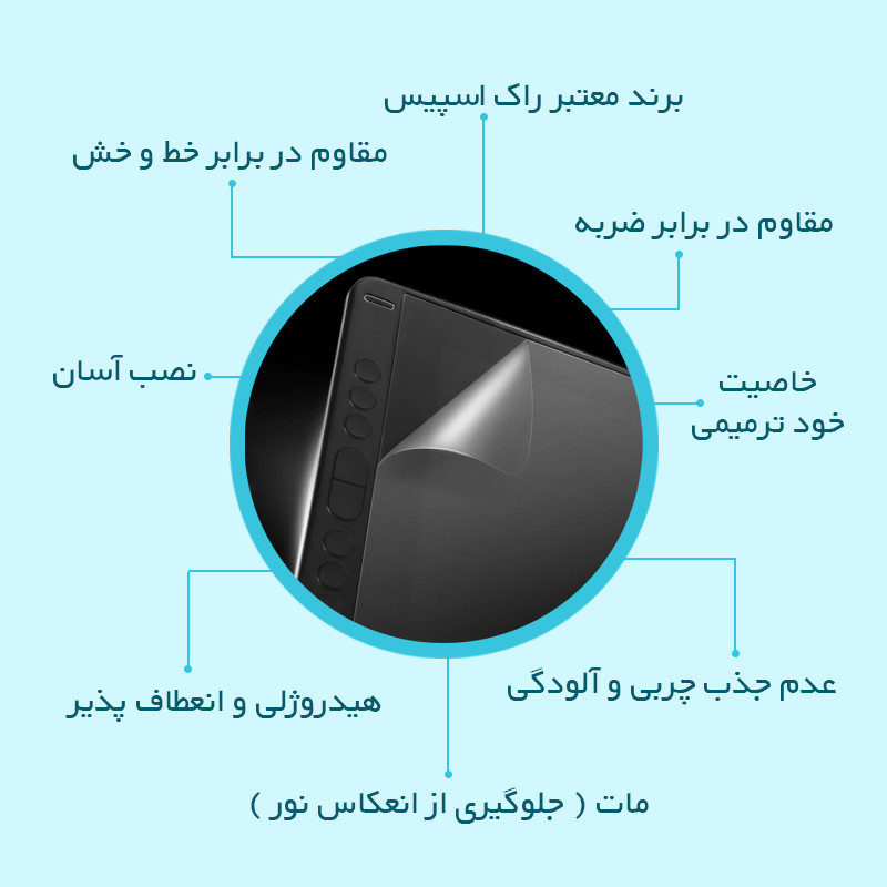 محافظ صفحه نمایش مات راک اسپیس مدل HyMTT مناسب برای تبلت آنر Pad 8