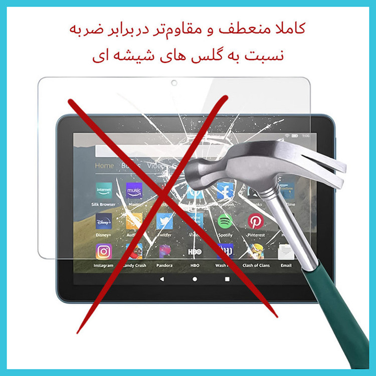 محافظ صفحه نمایش مات راک اسپیس مدل HyMTT مناسب برای تبلت سامسونگ Galaxy Tab A 8.4 (2020) به همراه محافظ پشت تبلت