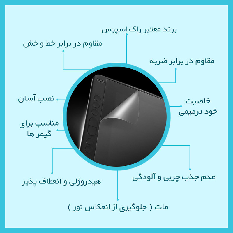 محافظ صفحه نمایش گیمینگ راک اسپیس مدل HyGAM مناسب برای تبلت لنوو Tab M11