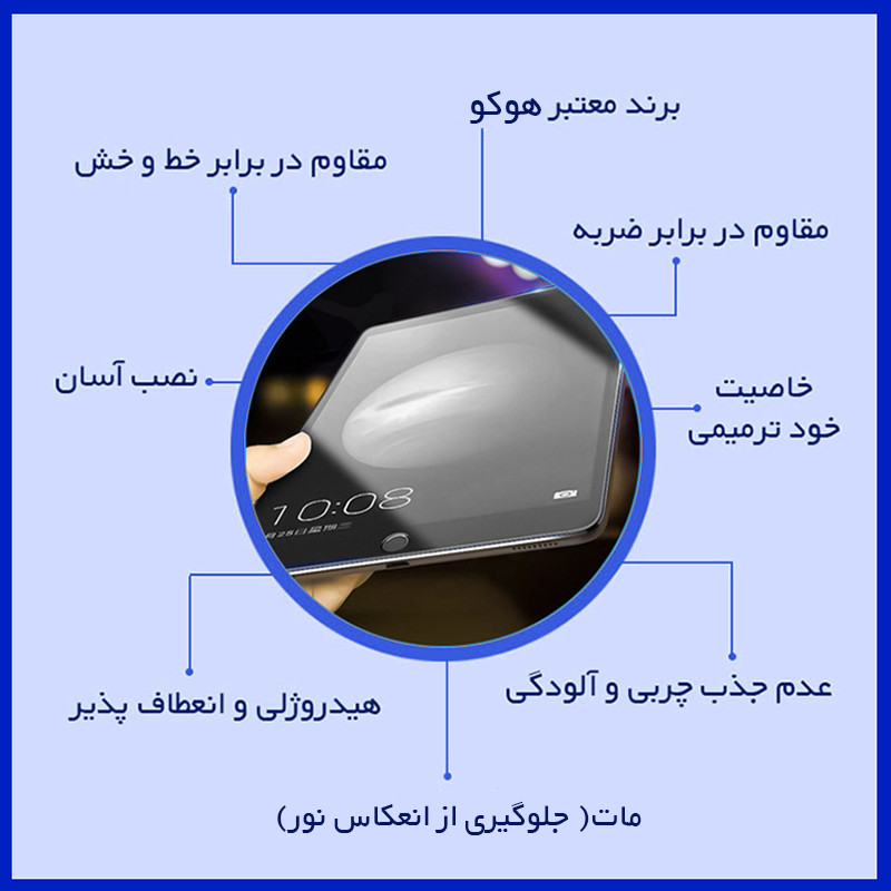محافظ صفحه نمایش مات هوکو مدل HyMTT مناسب برای تبلت لنوو A7-50 A3500