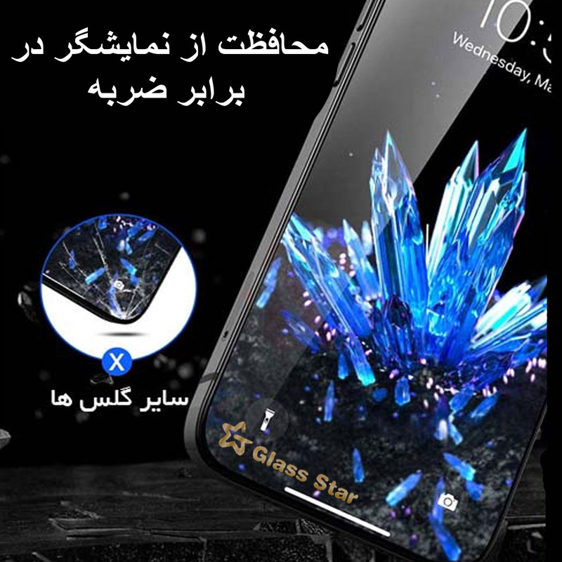 محافظ صفحه نمایش سرامیکی حریم شخصی گلس استار مدل PRCGA مناسب برای گوشی موبایل اپل iPhone 13 Pro