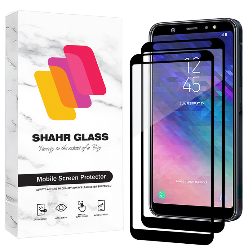 محافظ صفحه نمایش شیشه ای شهر گلس مدل FUL2 مناسب برای گوشی موبایل سامسونگ Galaxy A8 Plus / Galaxy A6 Plus / Galaxy J8 / Galaxy J4 Plus / Galaxy J4 Core