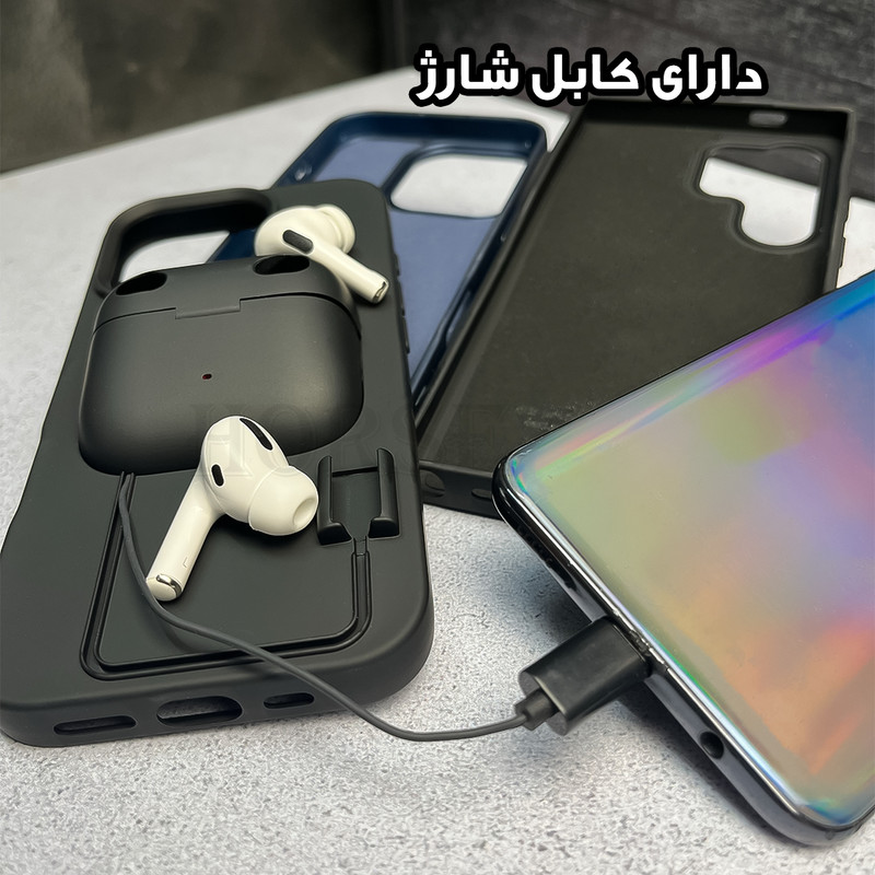 کاور هورس مدل PODSOV مناسب برای گوشی موبایل سامسونگ Galaxy S24 Ultra به همراه ایرپاد