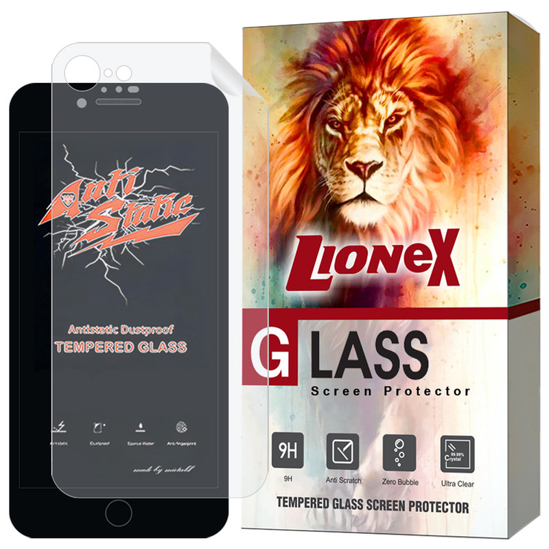 محافظ صفحه نمایش لایونکس مدل ANNL مناسب برای گوشی موبایل اپل iPhone 8 / iPhone 7 / iPhone SE 2020 / iPhone SE 2022 به همراه محافظ پشت گوشی