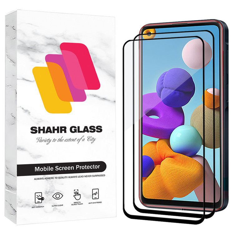 محافظ صفحه نمایش شیشه ای گلس مدل FUL2 مناسب برای گوشی موبایل سامسونگ Galaxy A21s / اوپو A55 4G / A96 / وان پلاس OnePlus Nord N100 / دوجی Doogee N30