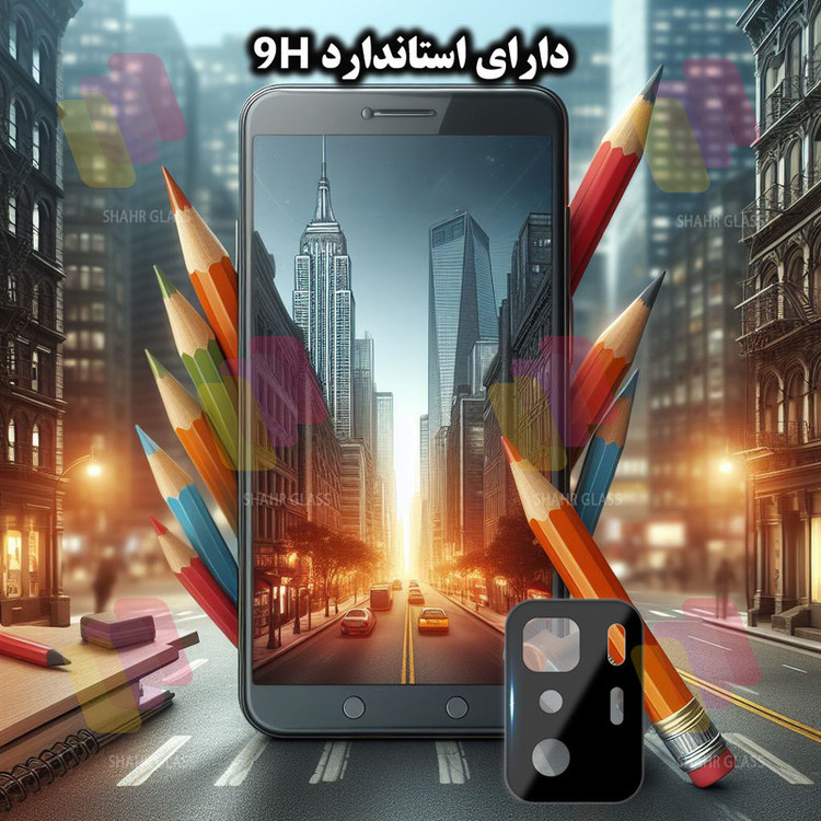 محافظ صفحه نمایش شهر گلس مدل SUPLNFUSH مناسب برای گوشی موبایل شیائومی Poco X3 GT به همراه محافظ لنز گوشی