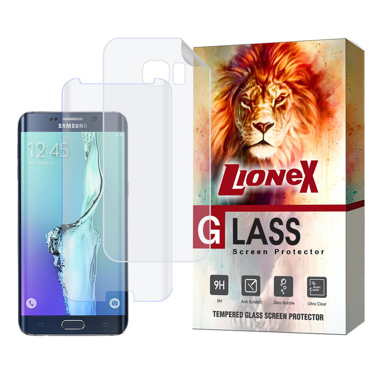 محافظ صفحه نمایش یووی لایونکس مدل UVNANOMTBL مناسب برای گوشی موبایل سامسونگ Galaxy S6 edge به همراه محافظ پشت گوشی