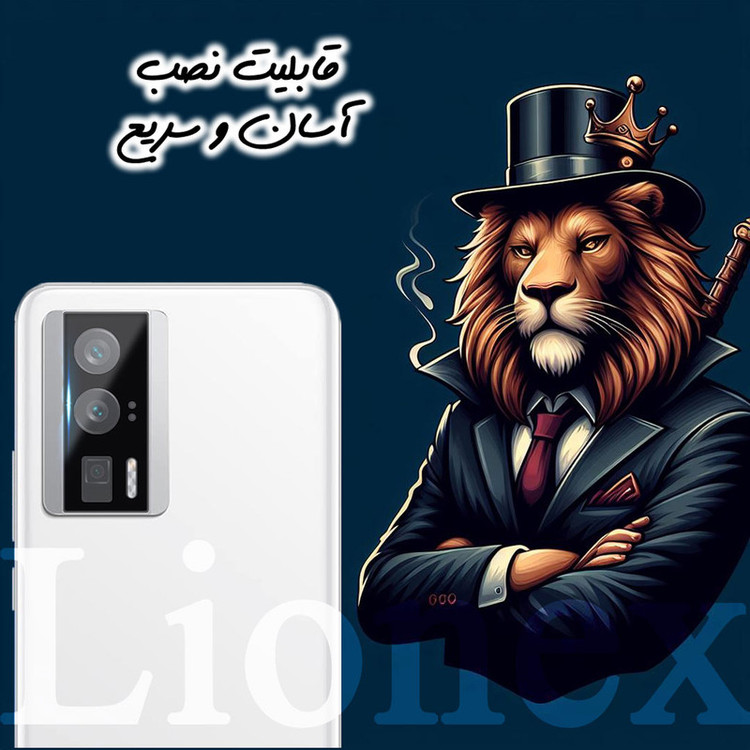 محافظ صفحه نمایش لایونکس مدل SUPLNFULI مناسب برای گوشی موبایل شیائومی Poco F5 Pro / Redmi K60 / Redmi K60E / Redmi K60 Pro به همراه محافظ لنز گوشی