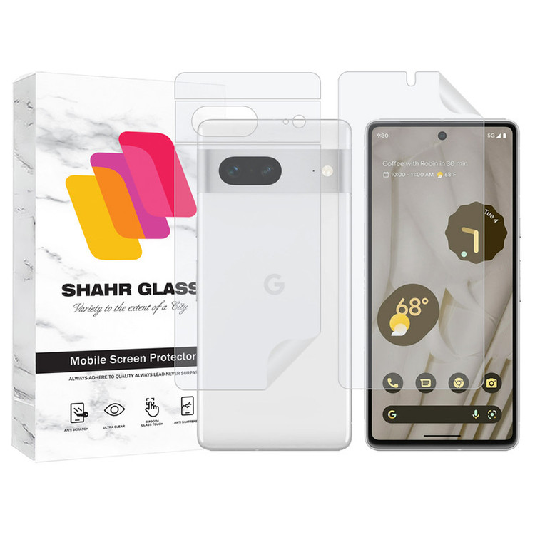محافظ صفحه نمایش شهر گلس مدل MTNANFBSH مناسب برای گوشی موبایل گوگل Pixel 7 به همراه محافظ پشت گوشی