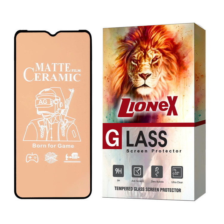 محافظ صفحه نمایش سرامیکی مات لایونکس مدل CERMAL مناسب برای گوشی موبایل سامسونگ Galaxy A12 / A12 Nacho / M12 / M13 / A13 4G / A13 5G / A04 / A04s / A04e / A04 Core / M04 / A23 4G / A23 5G / M23