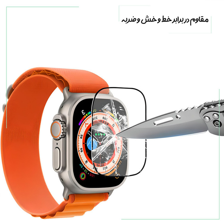 محافظ صفحه نمایش شهر گلس مدل PMMAWSH مناسب برای اپل واچ Series 7 Aluminum / 8 / 9 45