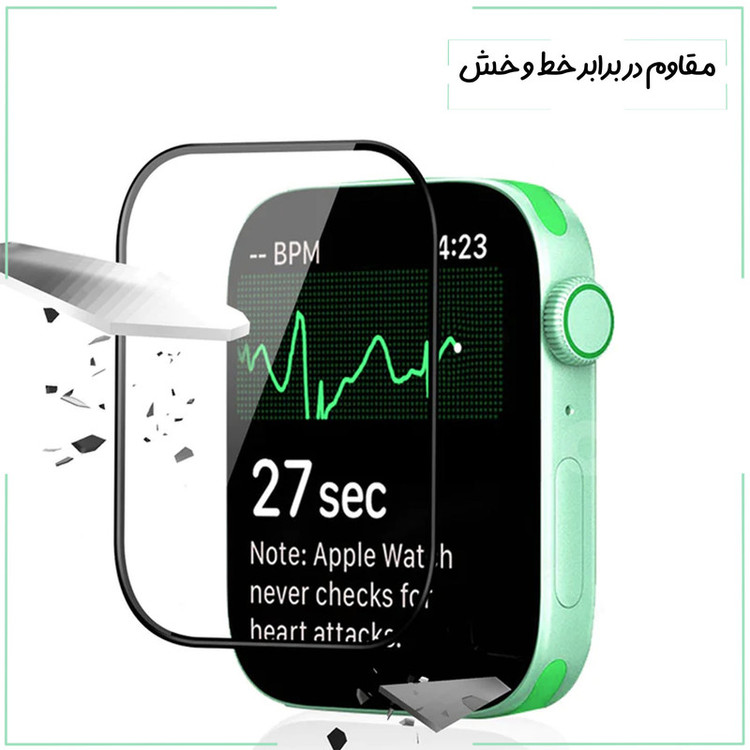 محافظ صفحه نمایش شهر گلس مدل PMMAWSH مناسب برای اپل واچ Series 7 Aluminum / 8 / 9 45