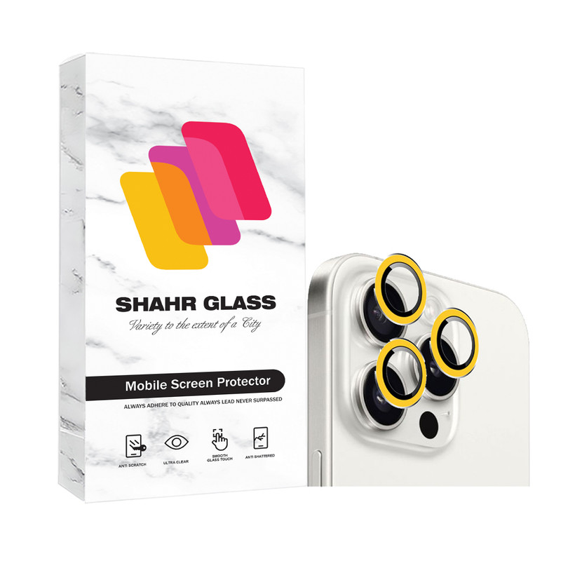 محافظ لنز دوربین شهر گلس مدل SHABRANGS مناسب برای گوشی موبایل اپل iPhone 15 Pro Max / 15 Pro