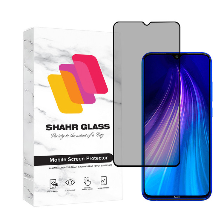 محافظ صفحه نمایش حریم شخصی شهر گلس مدل PRIVFULLS مناسب برای گوشی موبایل شیائومی Redmi Note 8 / Redmi Note 8 2021