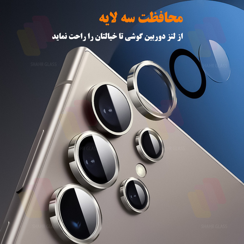 محافظ لنز دوربین شهر گلس مدل RINGSHA مناسب برای گوشی موبایل اپل iPhone 12 Pro