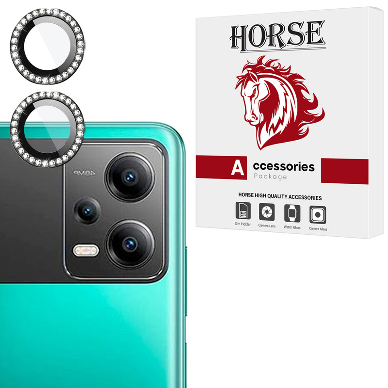 محافظ لنز دوربین شیشه‌ای هورس مدل NRIH20 مناسب برای گوشی موبایل شیائومی Redmi Note 12 5G / Poco X5
