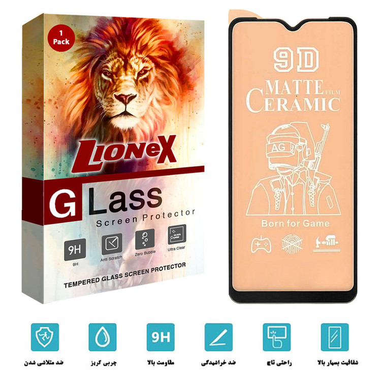 محافظ صفحه نمایش سرامیکی مات لایونکس مدل CMT مناسب برای گوشی موبایل سامسونگ Galaxy A04