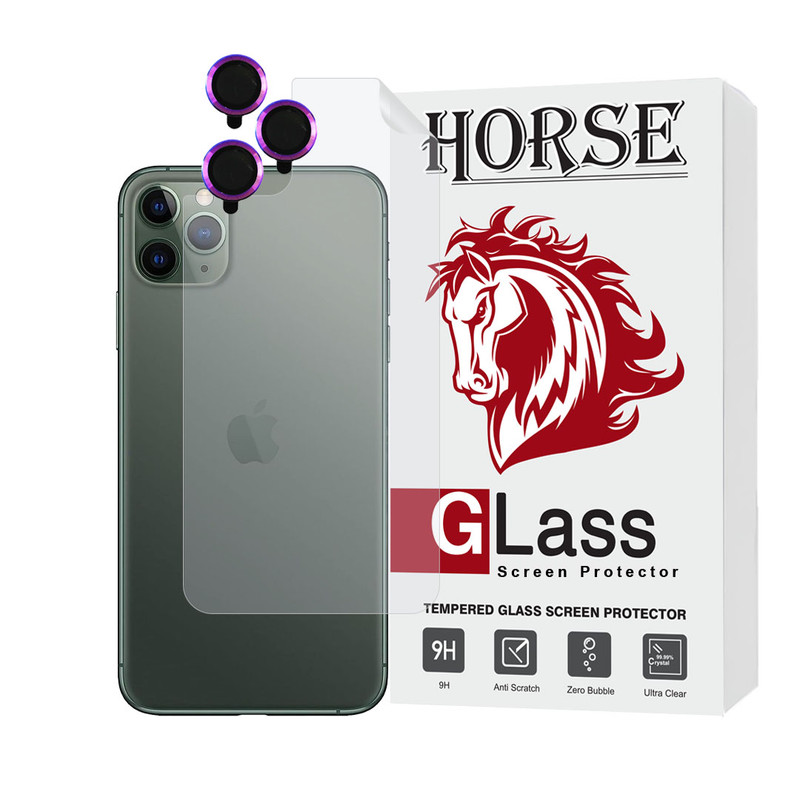 محافظ پشت گوشی هورس مدل MTBRINGH مناسب برای گوشی موبایل اپل iPhone 11 pro به همراه محافظ لنز