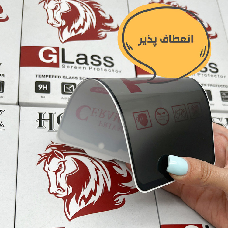 محافظ صفحه نمایش سرامیکی حریم شخصی هورس مدل CERPRIVNANOH مناسب برای گوشی موبایل اپل iPhone 8 Plus / 7 Plus به همراه محافظ پشت گوشی