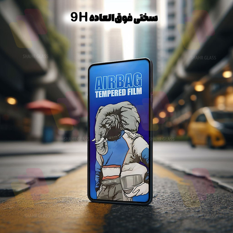 محافظ صفحه نمایش شهر گلس مدل AIRNABKSH مناسب برای گوشی موبایل شیائومی Redmi 10C /10 Power / Poco C40 به همراه محافظ پشت گوشی