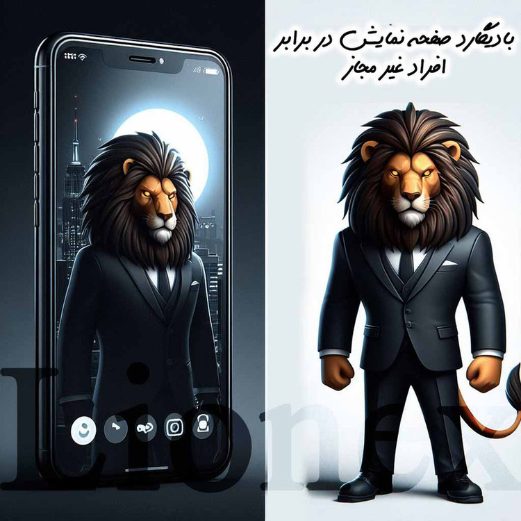 محافظ صفحه نمایش حریم شخصی لایونکس مدل FULLPRIVNANOL مناسب برای گوشی موبایل اپل iPhone 12 mini به همراه محافظ پشت گوشی