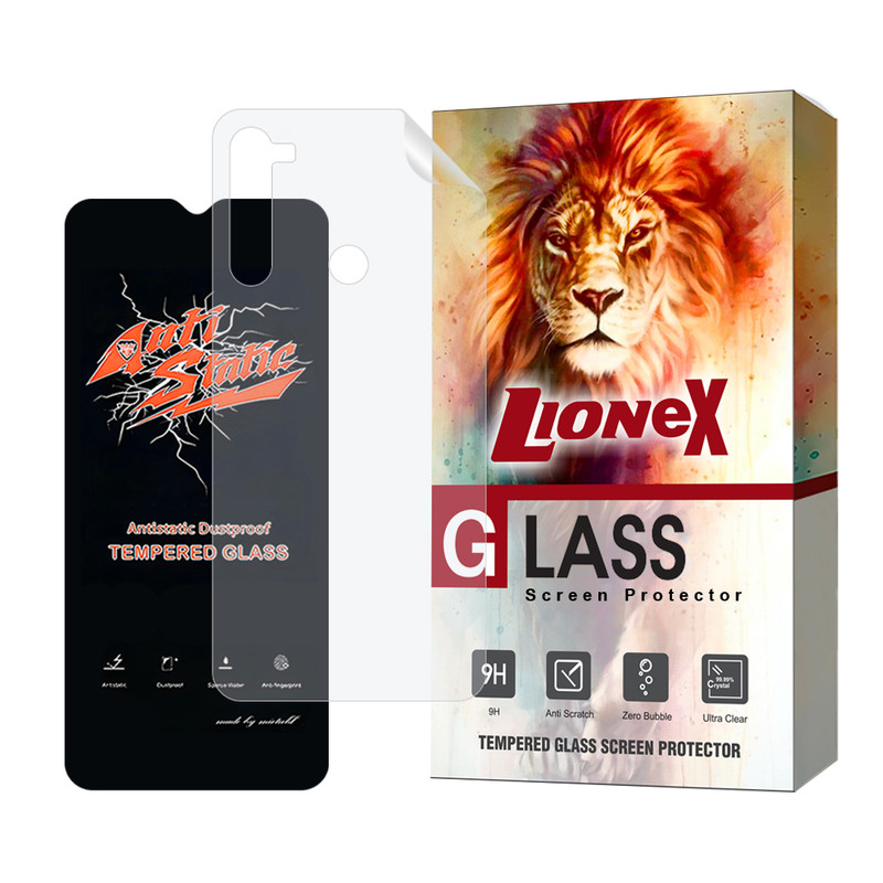 محافظ صفحه نمایش آنتی استاتیک لایونکس مدل ANTNABKLI مناسب برای گوشی موبایل شیائومی Redmi Note 8 / Redmi Note 8 2021 به همراه محافظ پشت گوشی