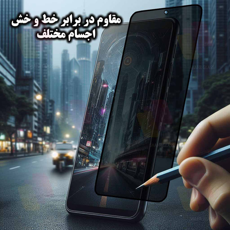 محافظ صفحه نمایش حریم شخصی شهر گلس مدل FULLPRIVNANOSH مناسب برای گوشی موبایل اپل iPhone 6s Plus / 6 Plus به همراه محافظ پشت گوشی