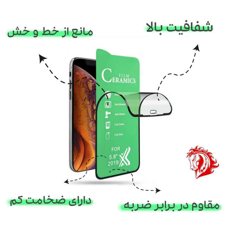 محافظ صفحه نمایش سرامیکی هورس مدل CERAMHORS مناسب برای گوشی موبایل هوآوی Y6 2019
