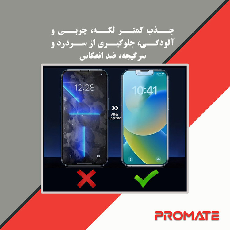 محافظ صفحه نمایش مات پرومیت مدل Resistant مناسب برای گوشی موبایل شیائومی Redmi Note 14 Pro Plus 5G به همراه محافظ پشت گوشی