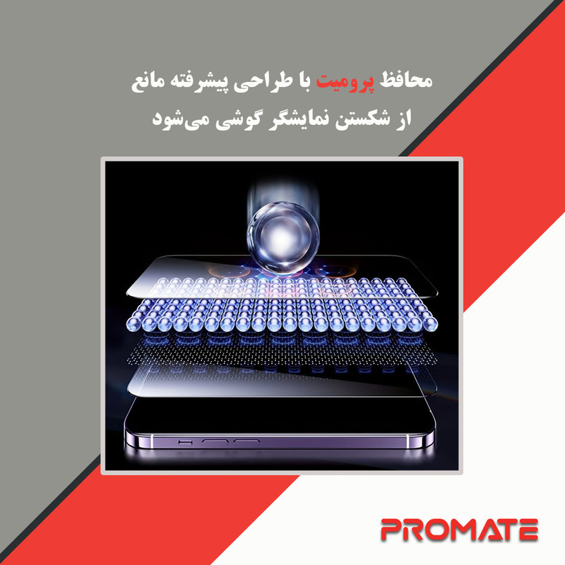 محافظ صفحه نمایش شفاف پرومیت مدل Resistant مناسب برای گوشی موبایل شیائومی Redmi Note 14 Pro 4G به همراه محافظ پشت گوشی